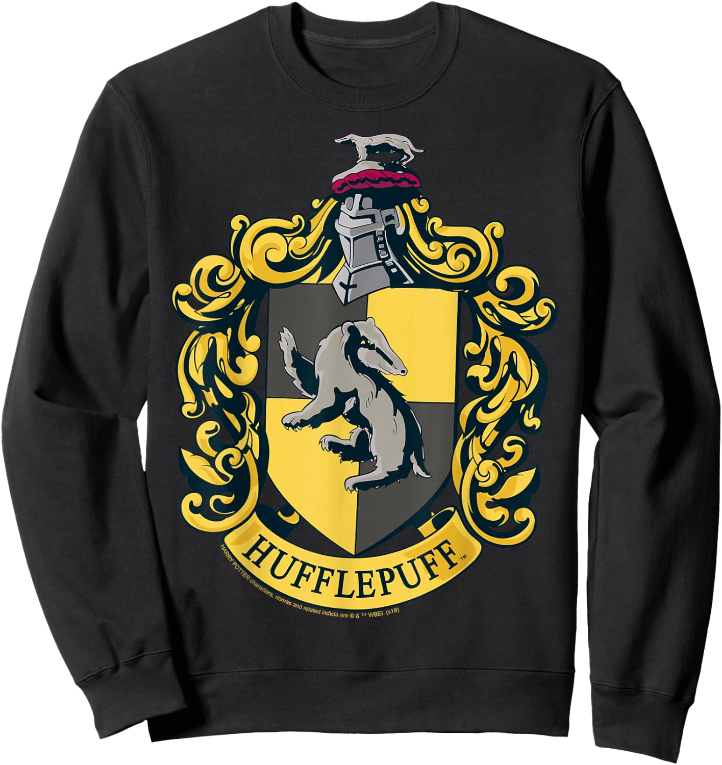 Harry Potter Hufflepuff House Crest Sweatshirt - Sweatshirt | Black