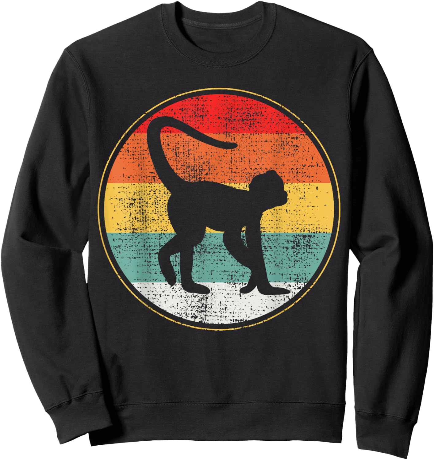 Spider Monkey Retro Vintage Sweatshirt - Sweatshirt | Black