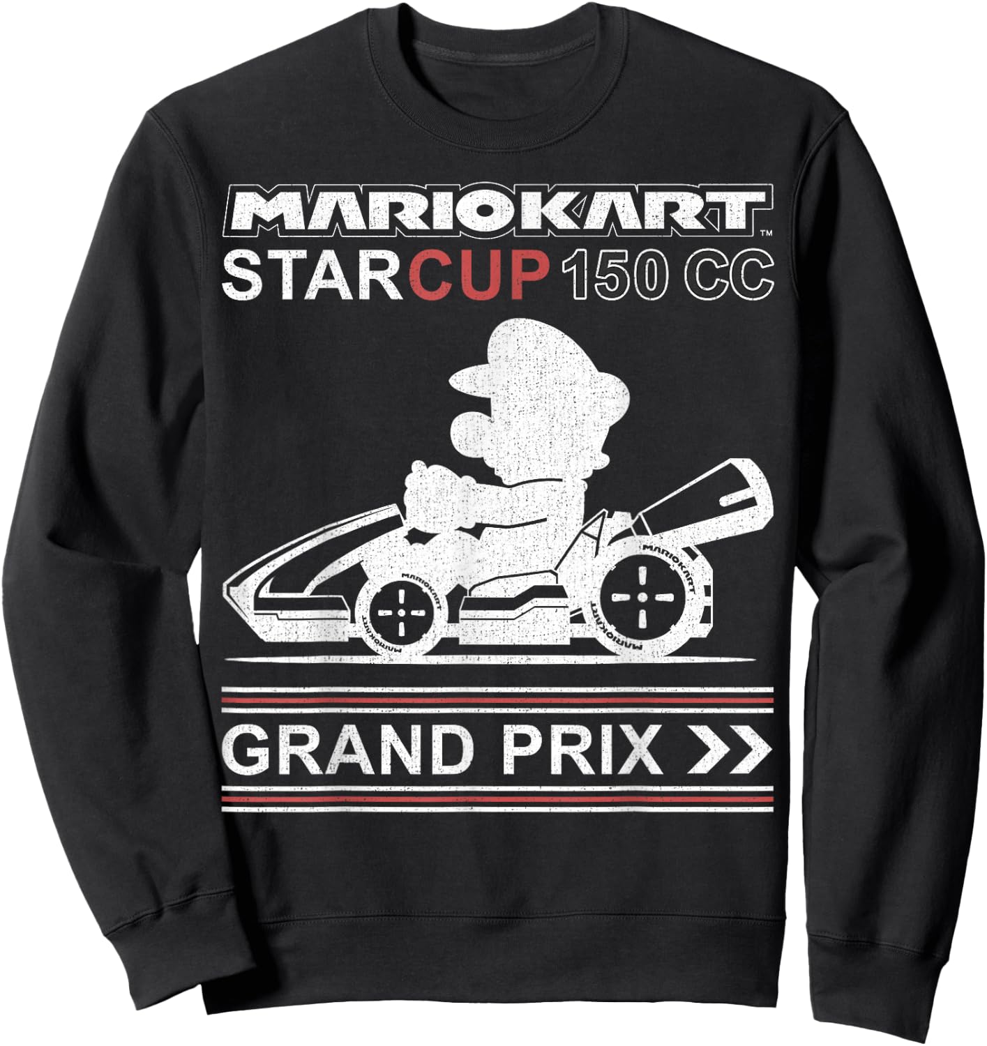 Mario Kart Star Cup Grand Prix Vintage Nintendo Race Car Sweatshirt - Sweatshirt | Black
