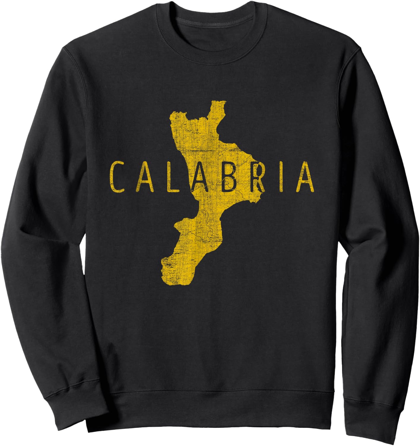 Calabrian Map Word Art - Calabria Italy Souvenir Sweatshirt - Sweatshirt | Black