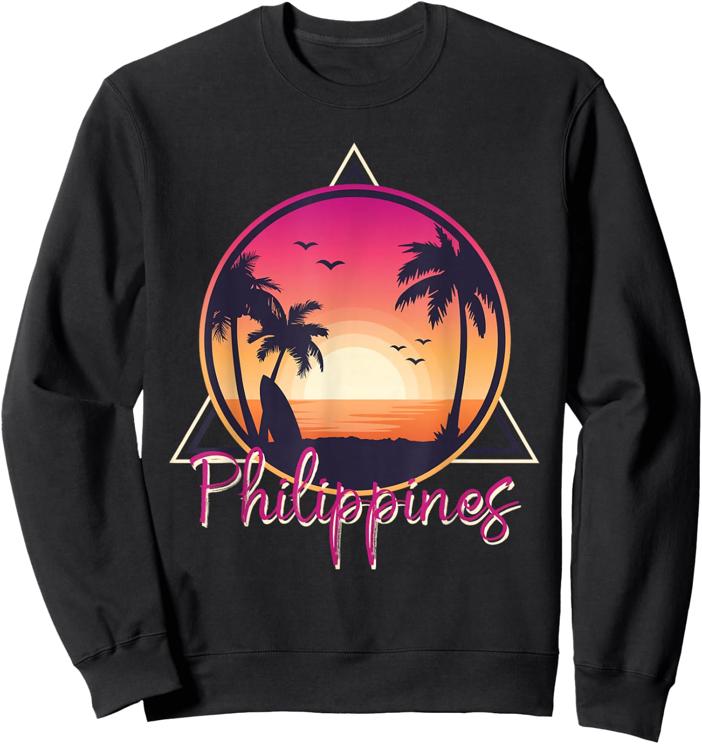 Philippine Pride Beach Surfing Gift Philippines Sweatshirt - Sweatshirt | Black