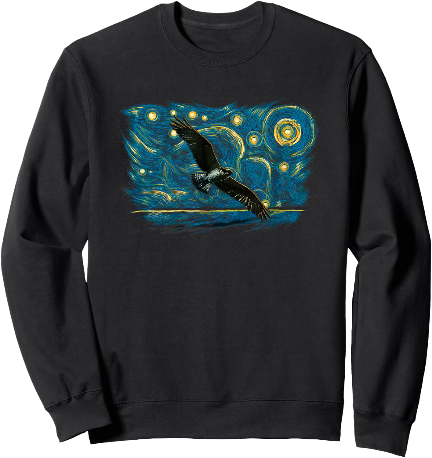 Retro Vintage Style Osprey Sweatshirt - Sweatshirt | Black