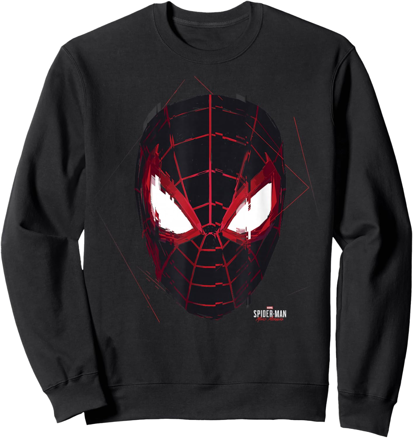 Marvel Spider-Man: Miles Morales Glitch Mask Small Sweatshirt - Sweatshirt | Black