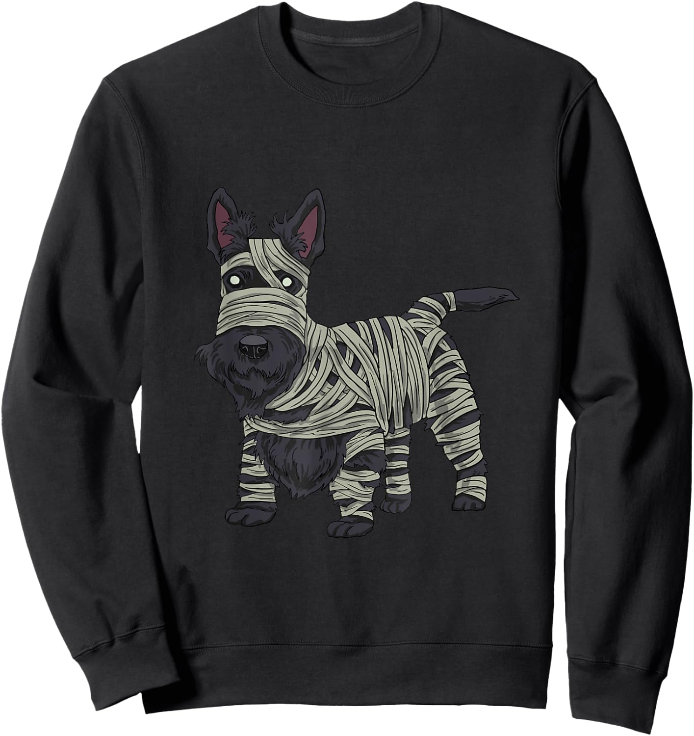 Scottish Terrier Dog Mummy Halloween Costume Dog Lovers Men Women Kids Sweatshirt - Sweatshirt | Black