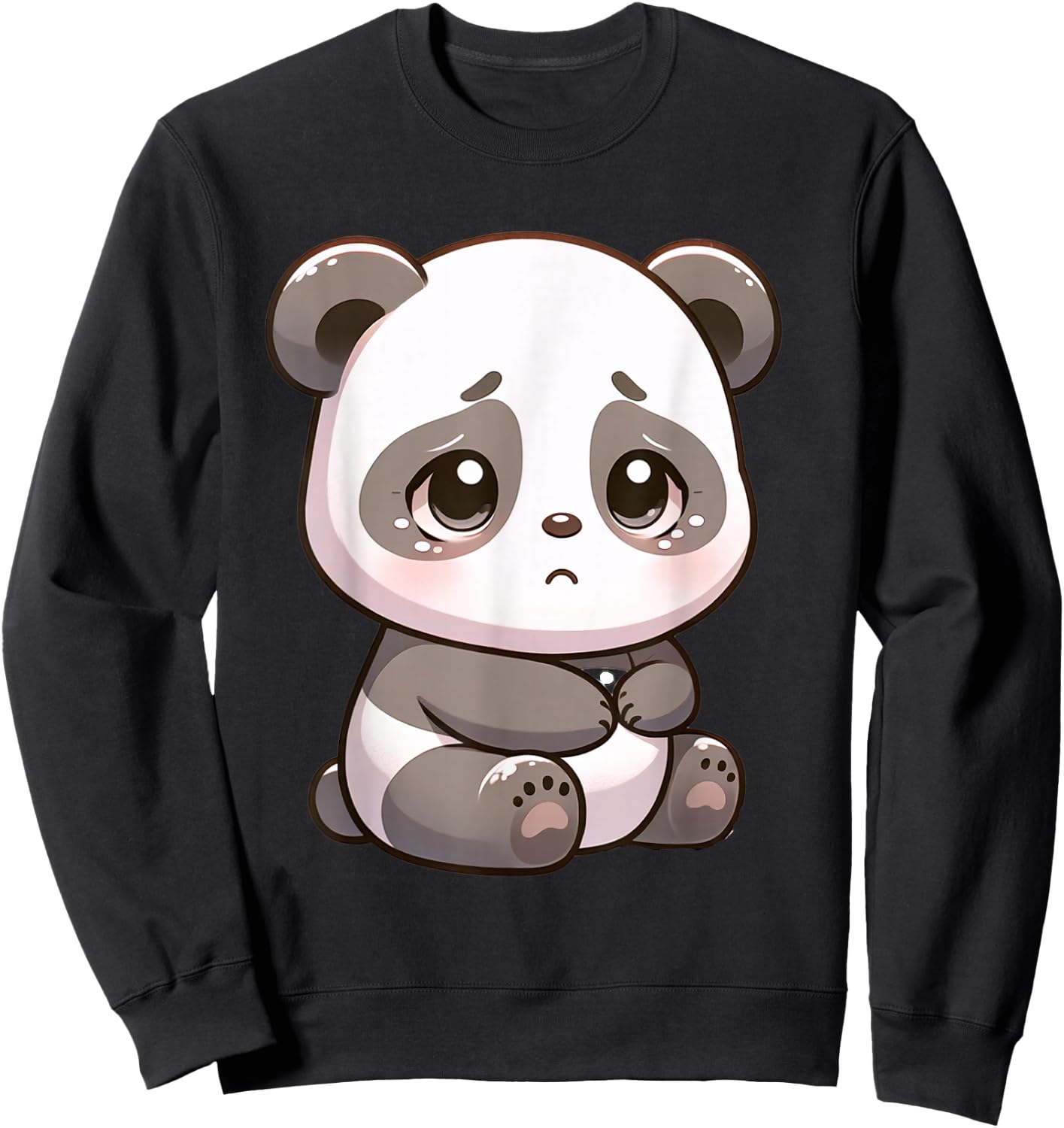 Sad Panda Bear Animal Sweatshirt - Sweatshirt | Black