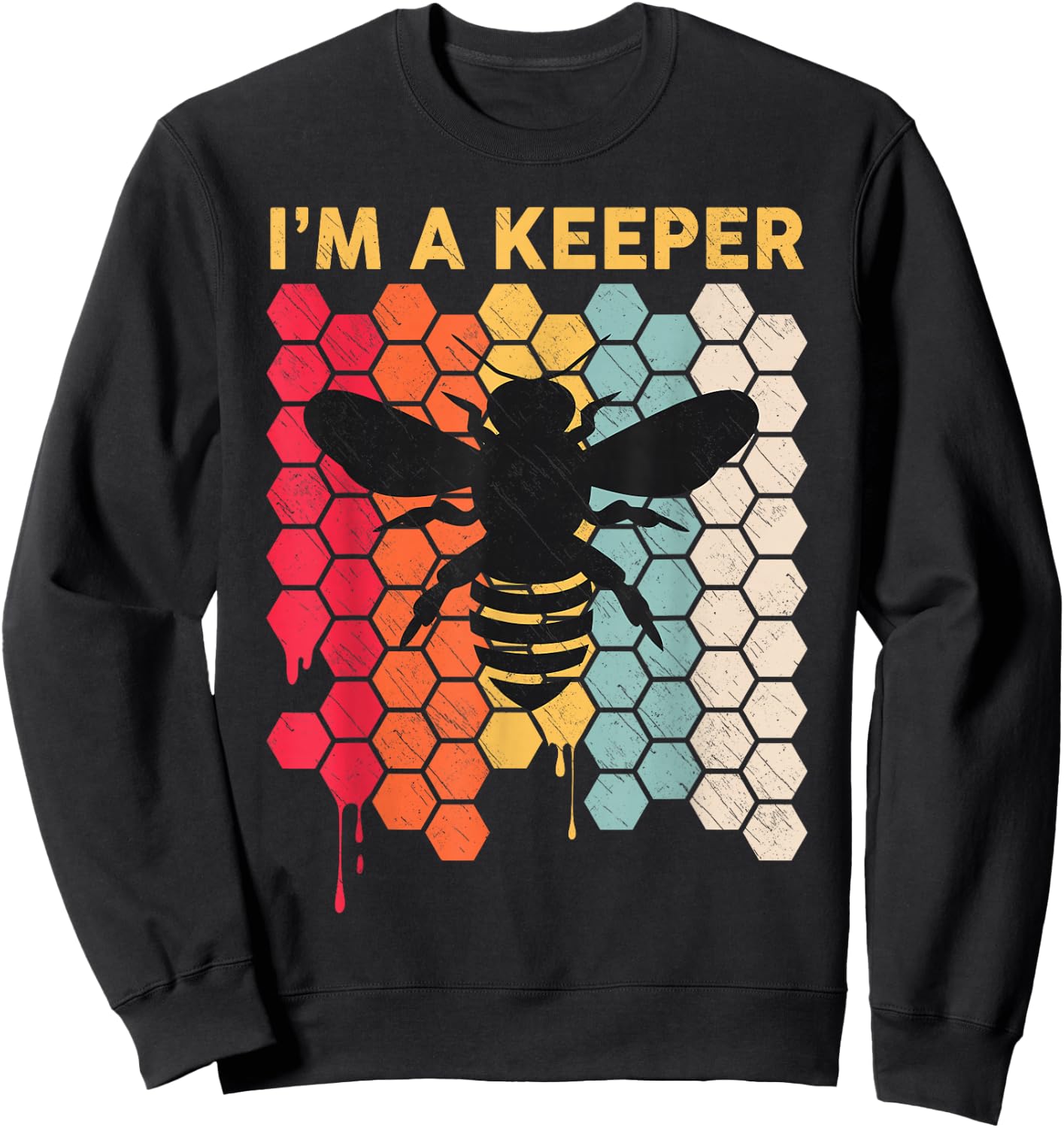 Men Bee-Shirt Funny Honey Beekeeping Gift I'm A Bee Keeper Sweatshirt - Sweatshirt | Black
