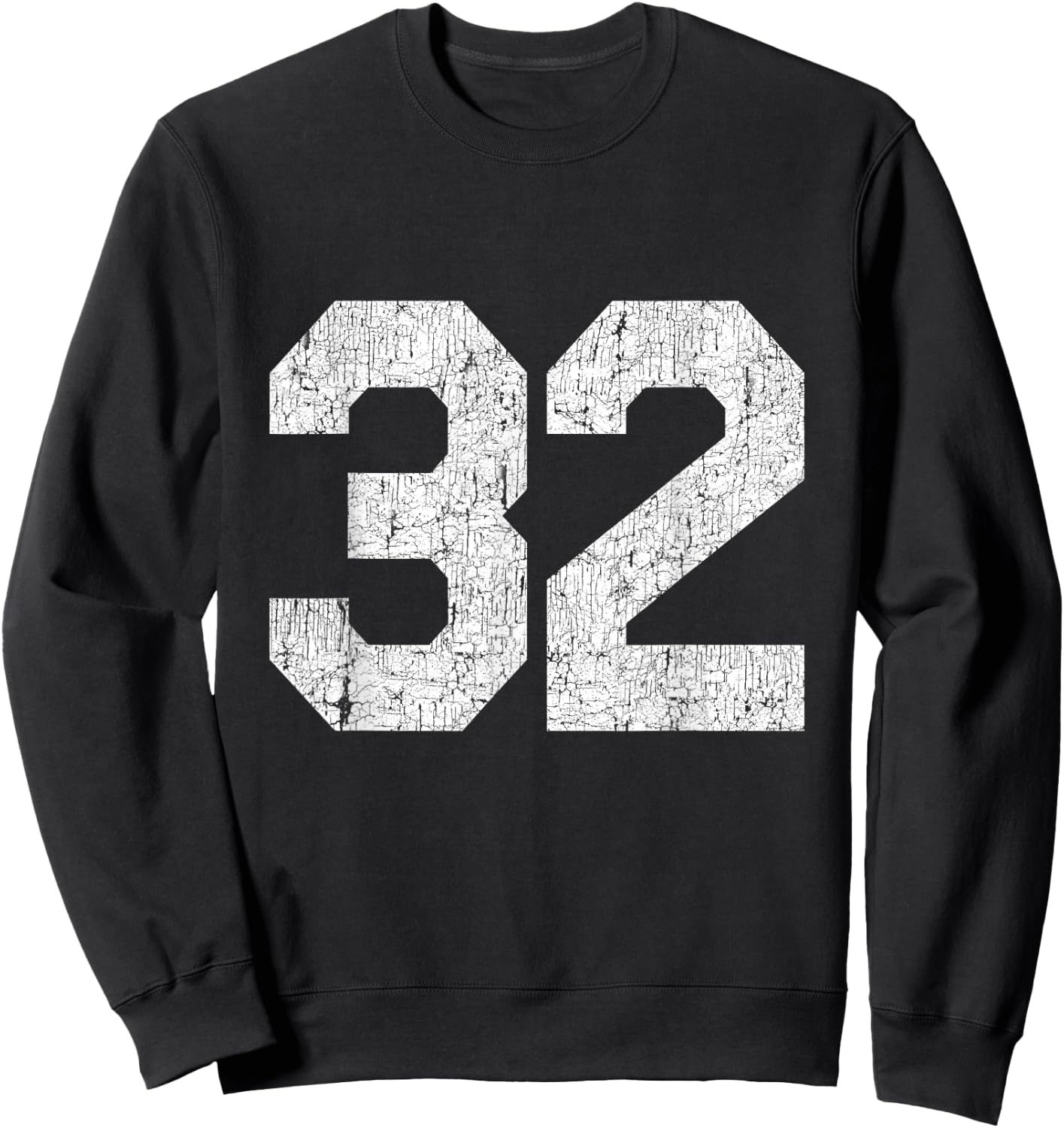 #32 Jersey Uniform Varsity Sports Number, 32nd Birthday Sweatshirt - Sweatshirt | Black