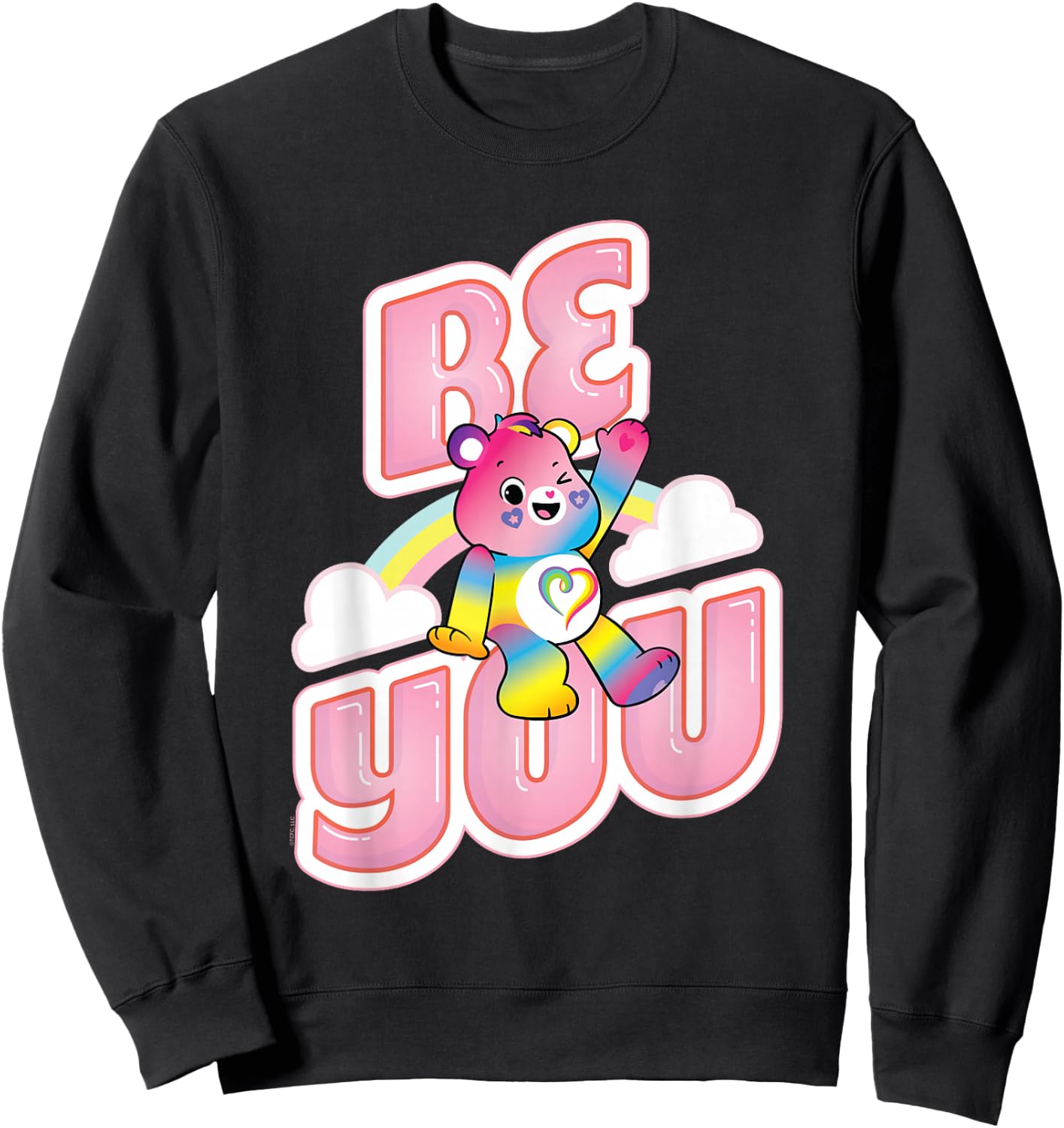 Care Bears Be You Togetherness Bear Pride Cute Cartoon Sweatshirt - Sweatshirt | Black