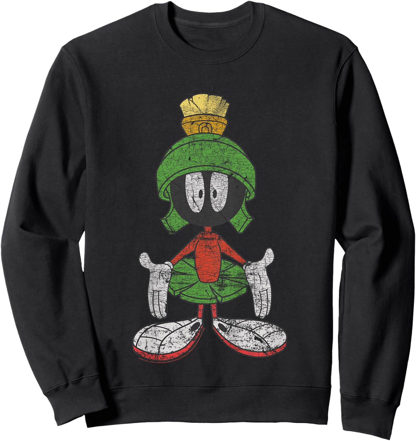 Kids Looney Tunes Marvin The Martian Vintage Portrait Sweatshirt - Sweatshirt | Black