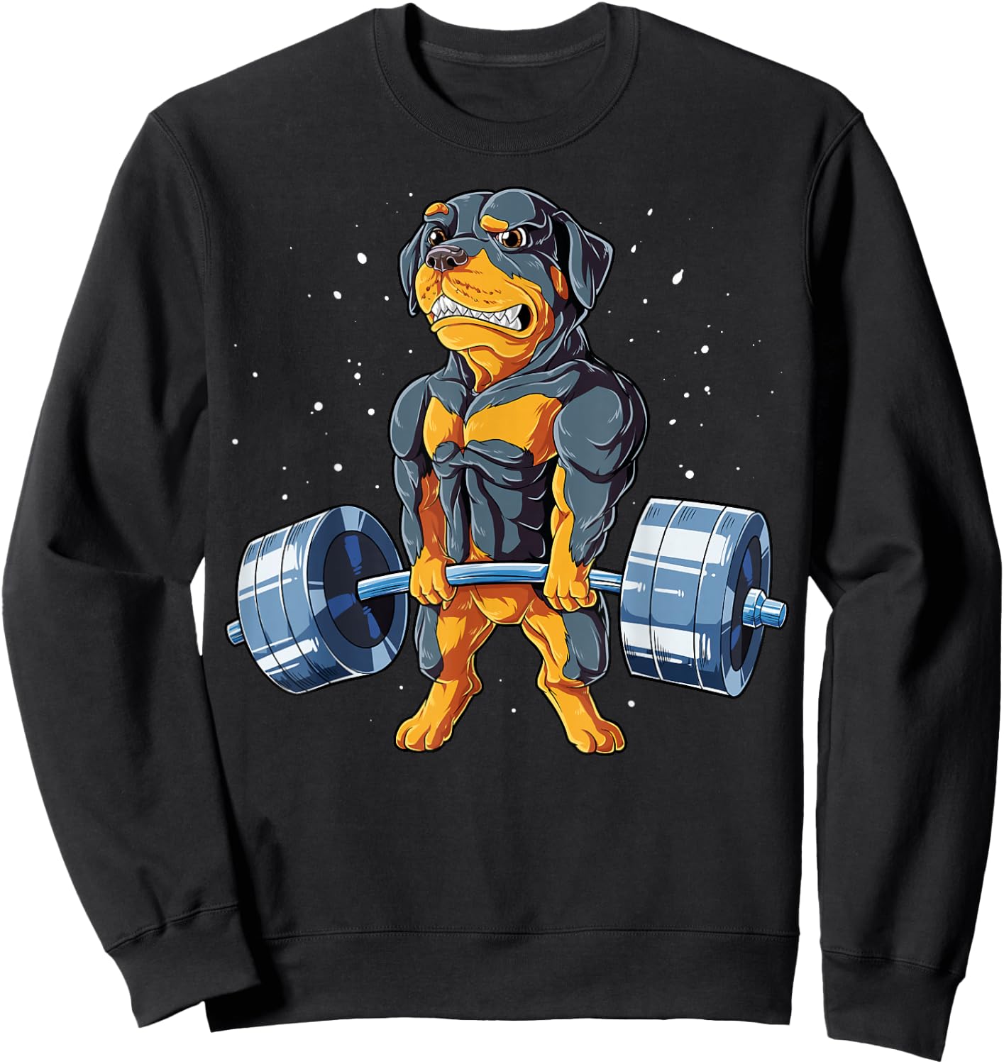 Rottweiler Weightlifting Funny Deadlift Men Fitness Gym Gift Sweatshirt - Sweatshirt | Black