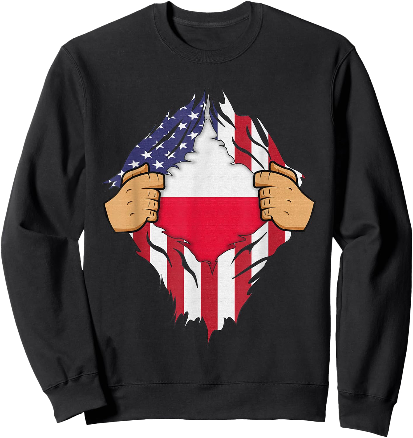 POLISH FLAG POLAND Men Women Kids Gift Sweatshirt - Sweatshirt | Black