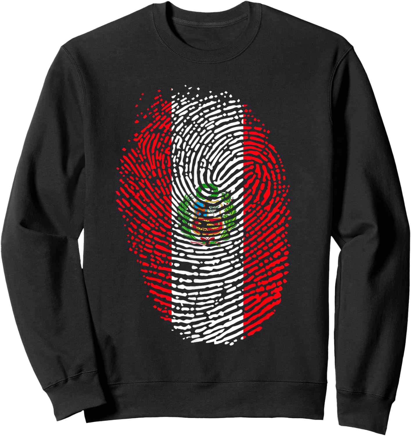 Fingerprint Gift Children Peru Sweatshirt - Sweatshirt | Black