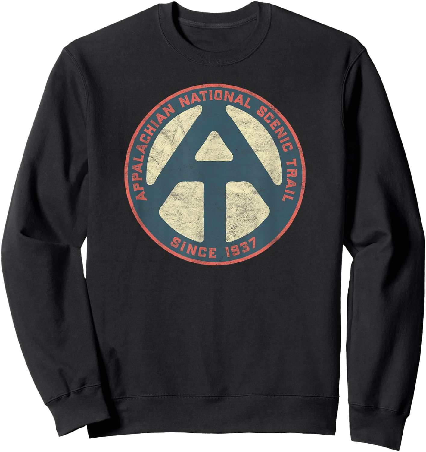 Appalachian Trail Marker Retro National Scenic Trail Sweatshirt - Sweatshirt | Black