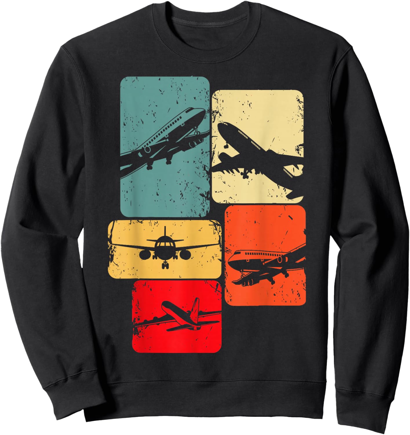 Airplane Pilot Plane Men Toddler Boys Kids Sweatshirt - Sweatshirt | Black