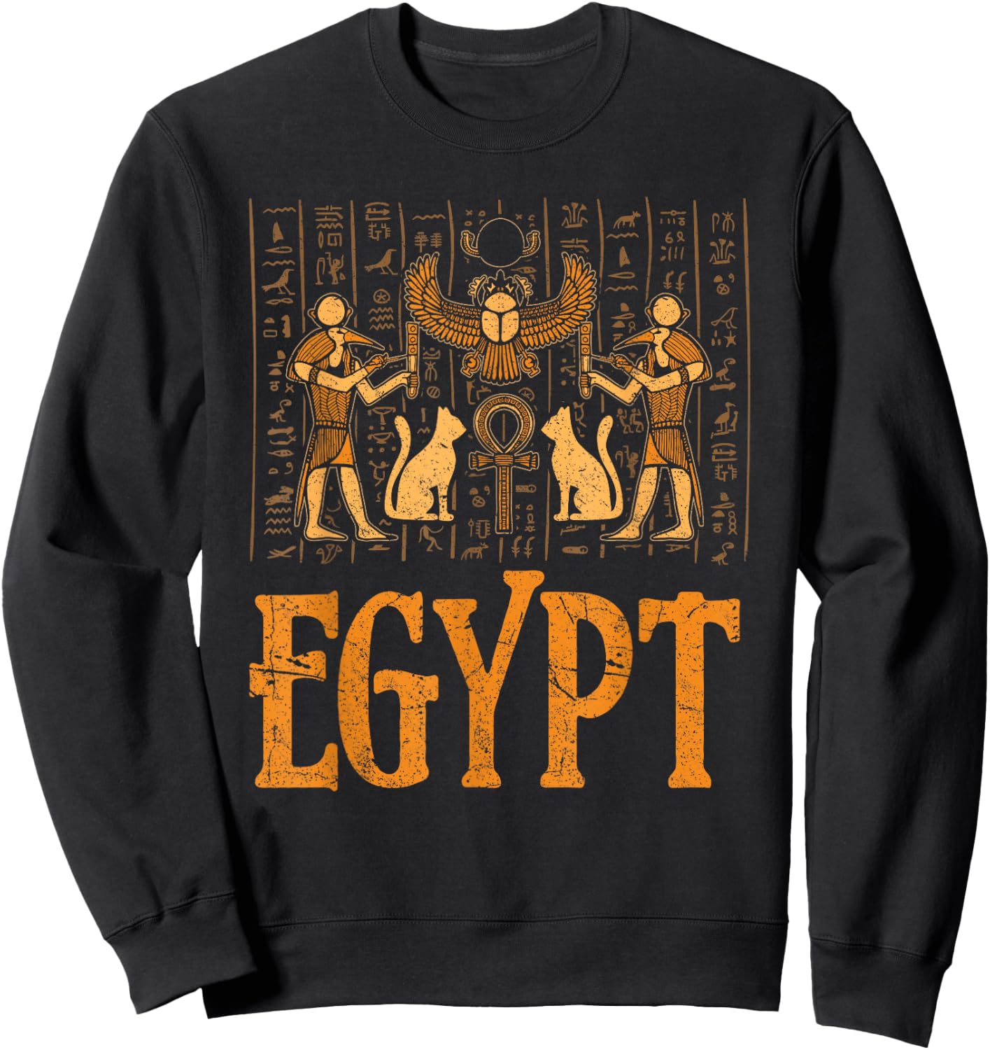 Egypt Pharaoh Pyramid Cairo Nile Ancient Egyptian History Sweatshirt - Sweatshirt | Black
