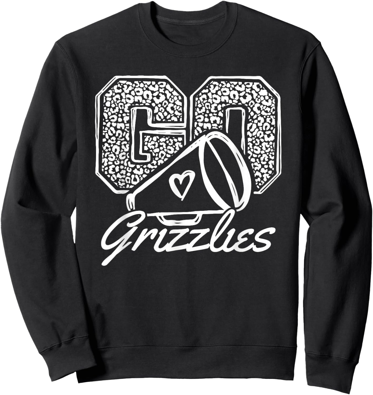 Go Cheer Grizzlies Sports Name Gifts Men Women Boy Girl Sweatshirt - Sweatshirt | Black