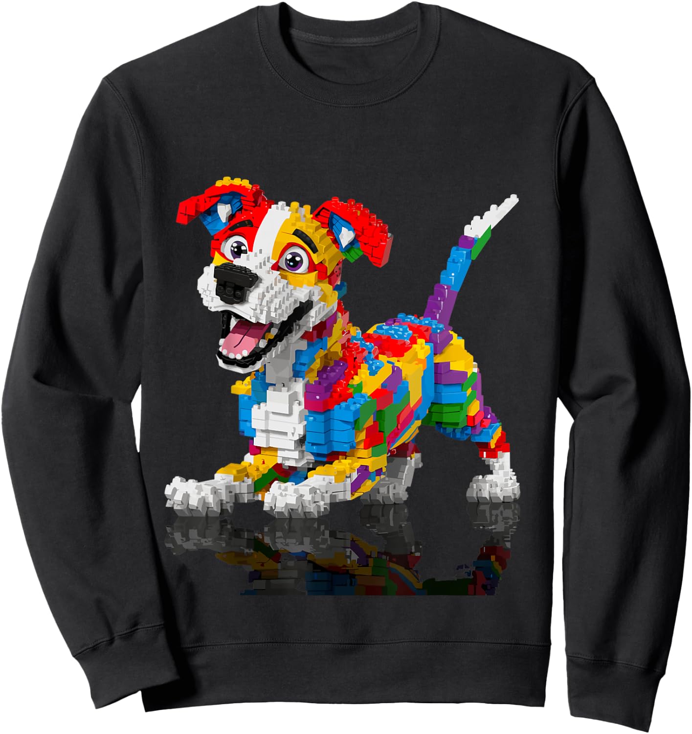 Master Builder Kids Building Blocks Dog Brick Builder Sweatshirt - Sweatshirt | Black