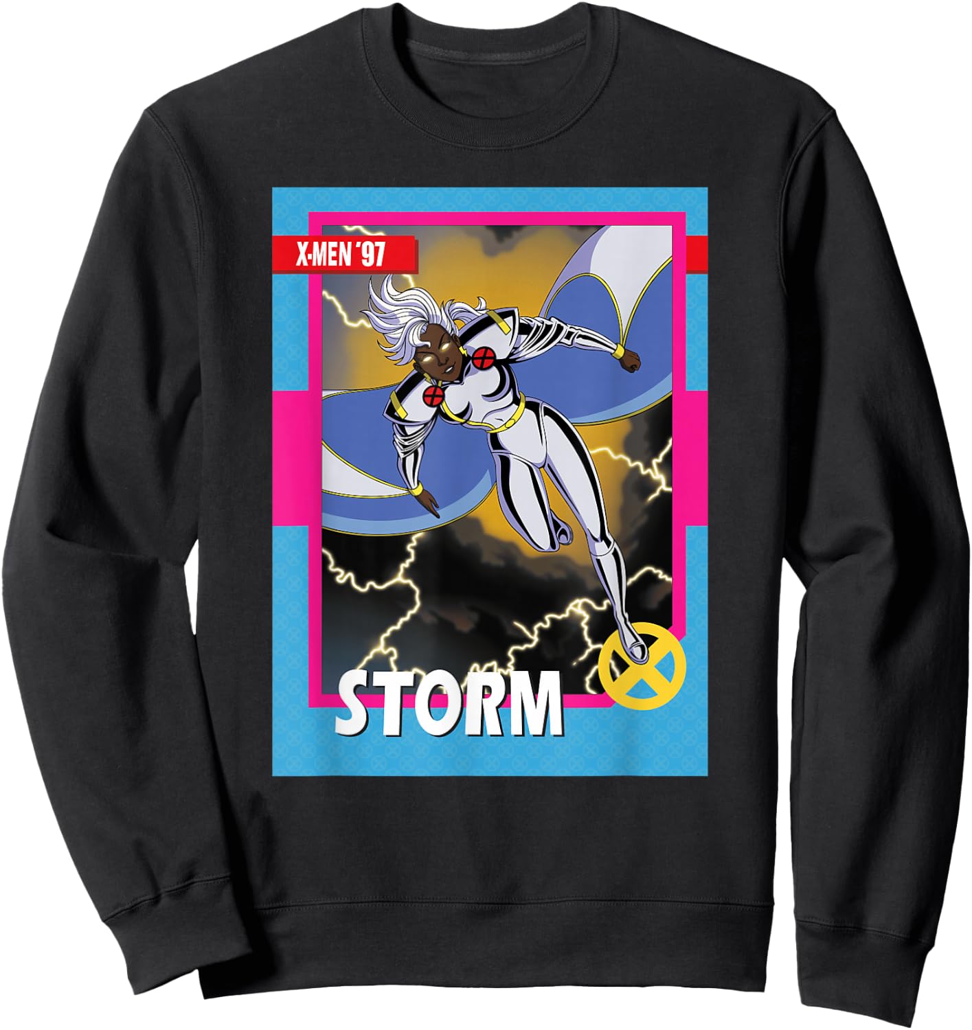 Marvel Studios X-Men ’97 Storm Retro Trading Card Sweatshirt - Sweatshirt | Black