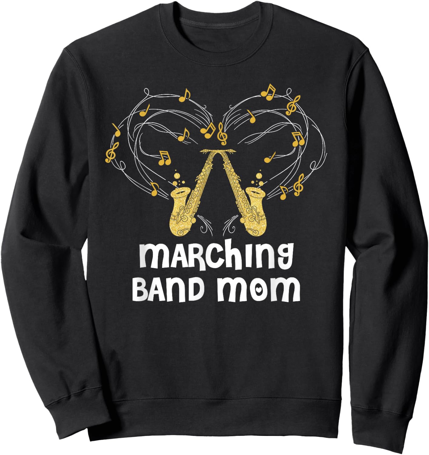 Marschkapellen Mama Music Saxophone Sweatshirt - Sweatshirt | Black