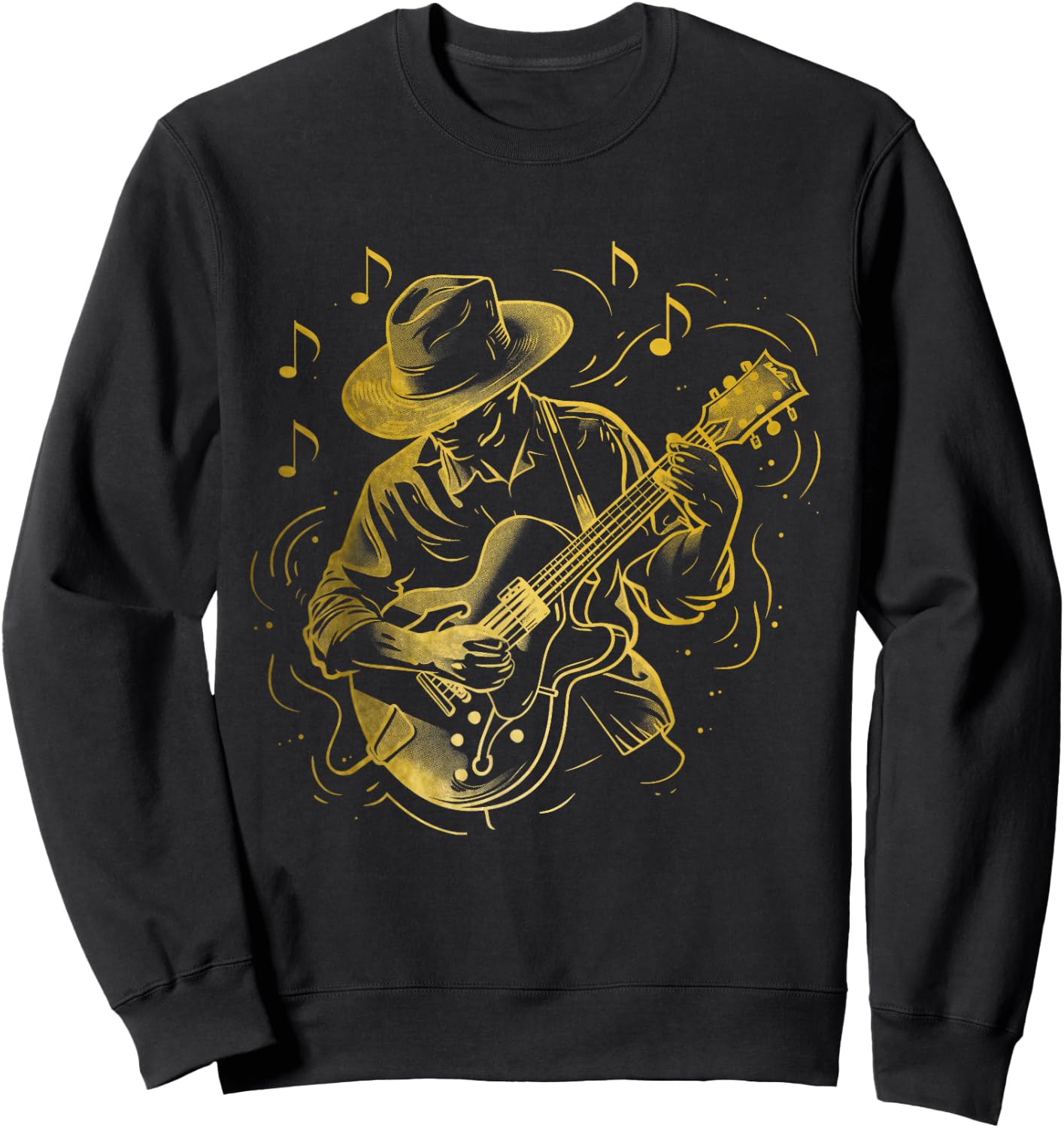 Guitar Player Jazz Blues Music Blues Musician Guitarist Sweatshirt - Sweatshirt | Black