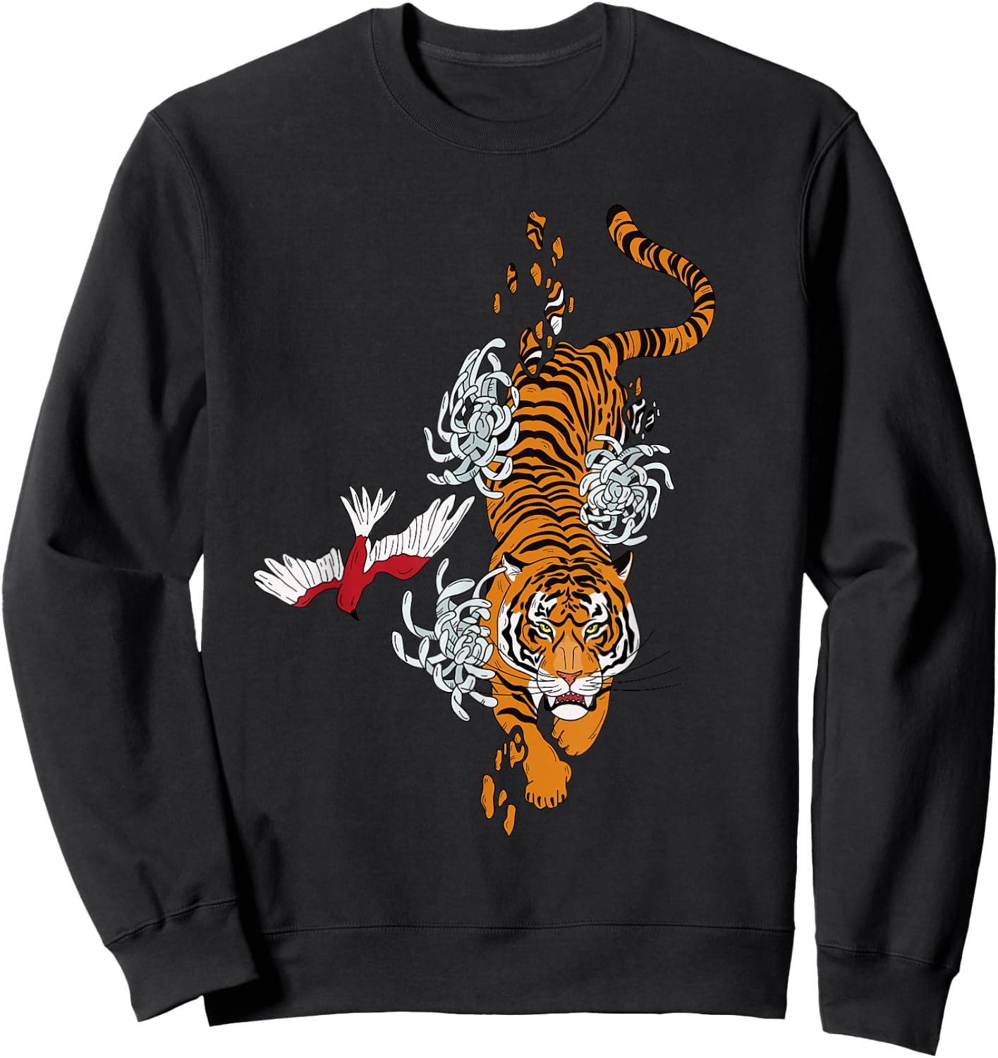 Unique Japanese wild spirit Tiger | My spirit Animal Sweatshirt - Sweatshirt | Black