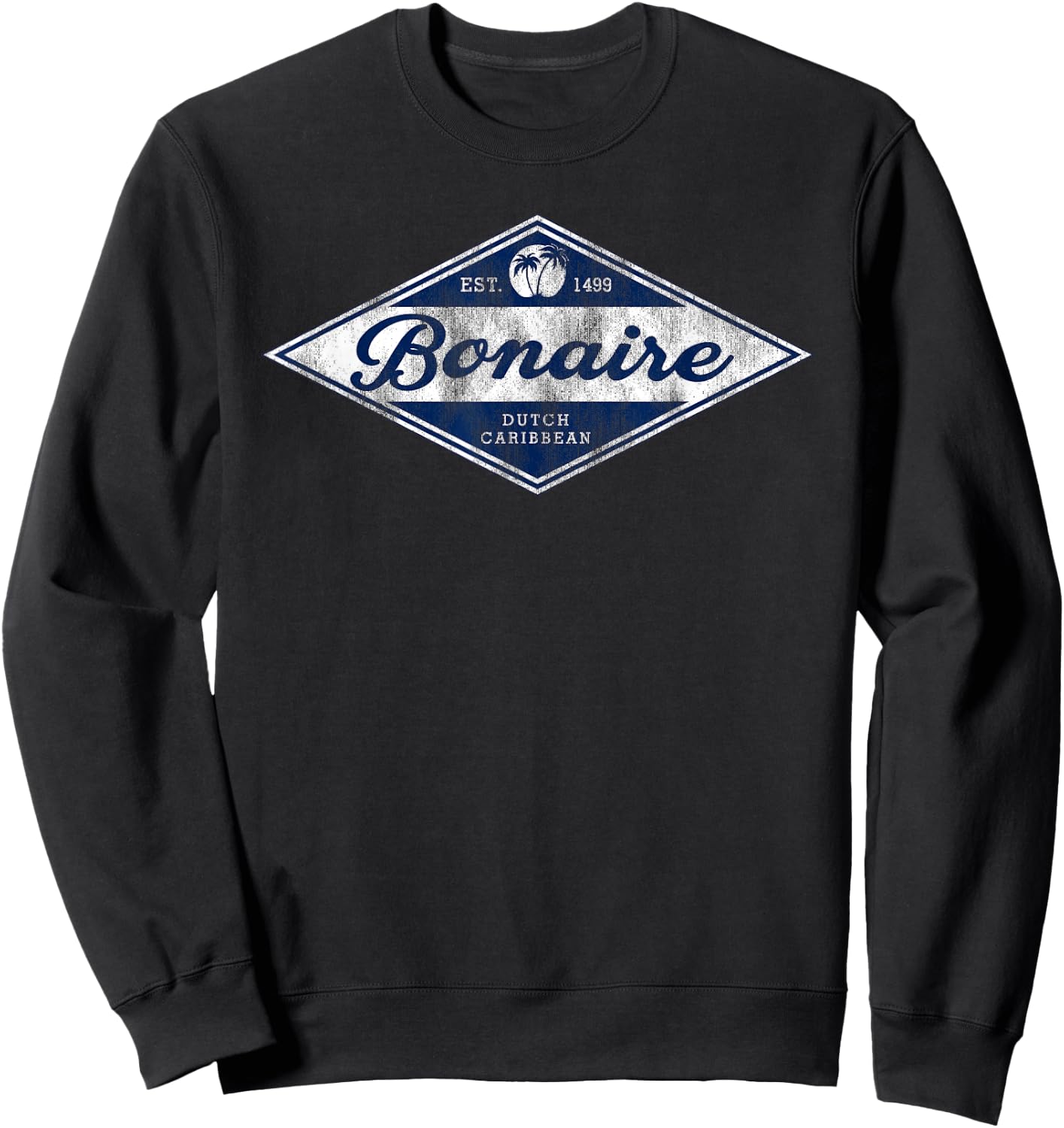 Vintage Bonaire Souvenir Retro Vacation Sweatshirt - Sweatshirt | Black