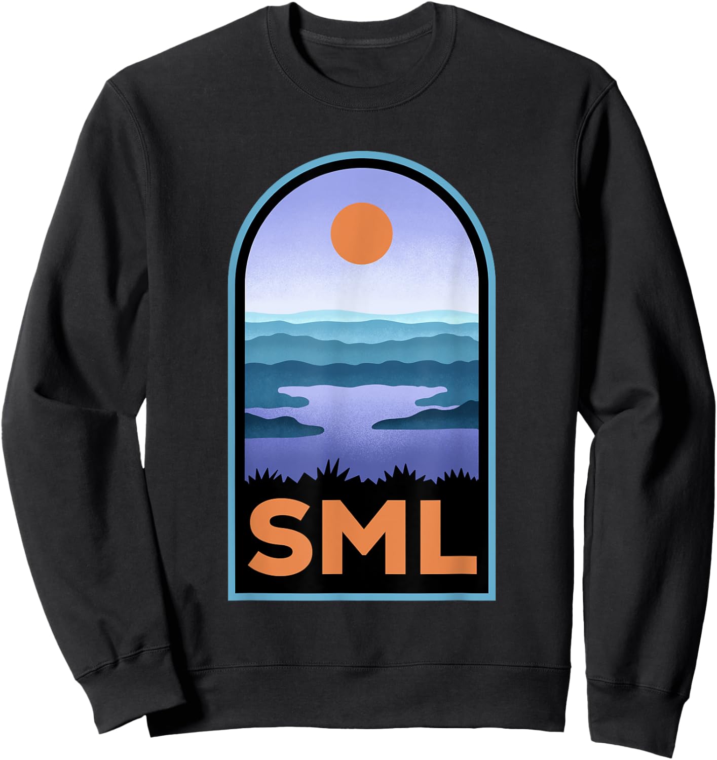 Smith Mountain Lake Retro Landscape Sweatshirt - Sweatshirt | Black