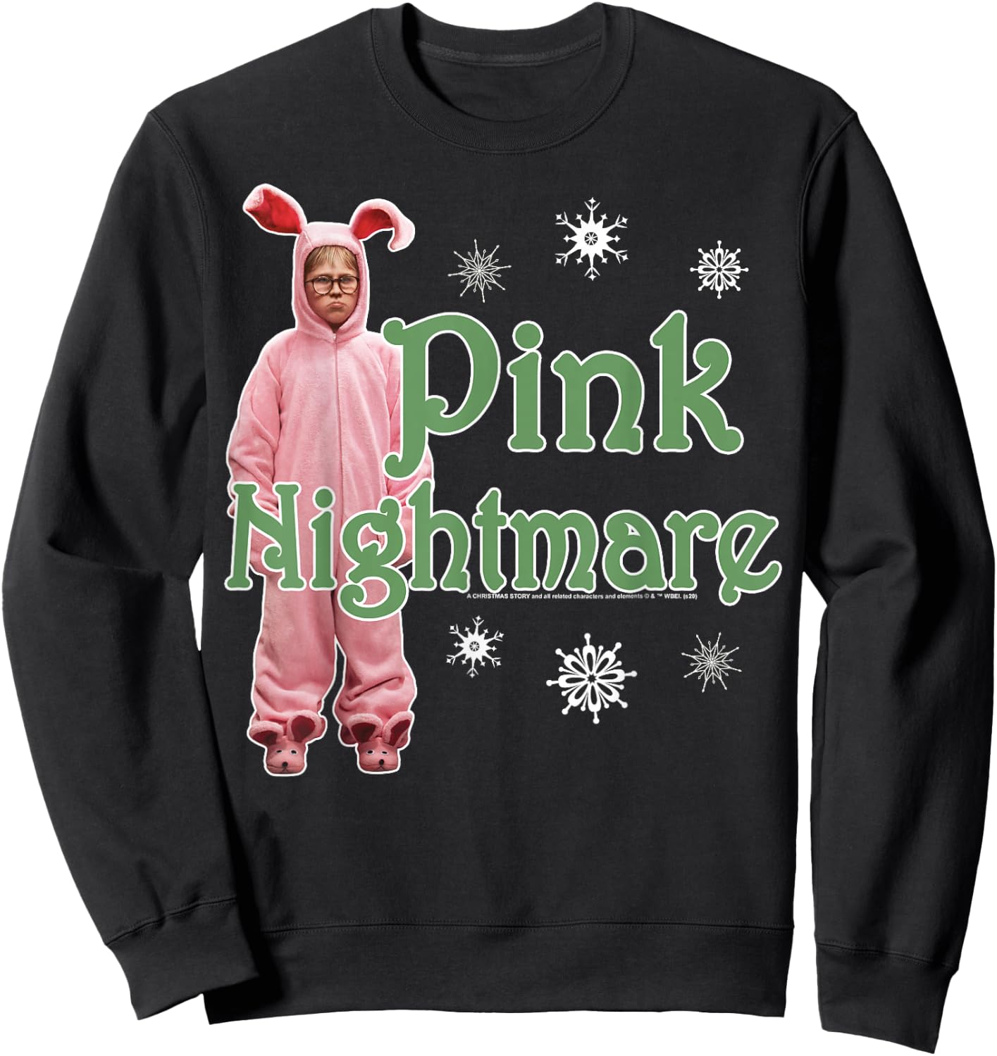 A Christmas Story Pink Nightmare Sweatshirt - Sweatshirt | Black