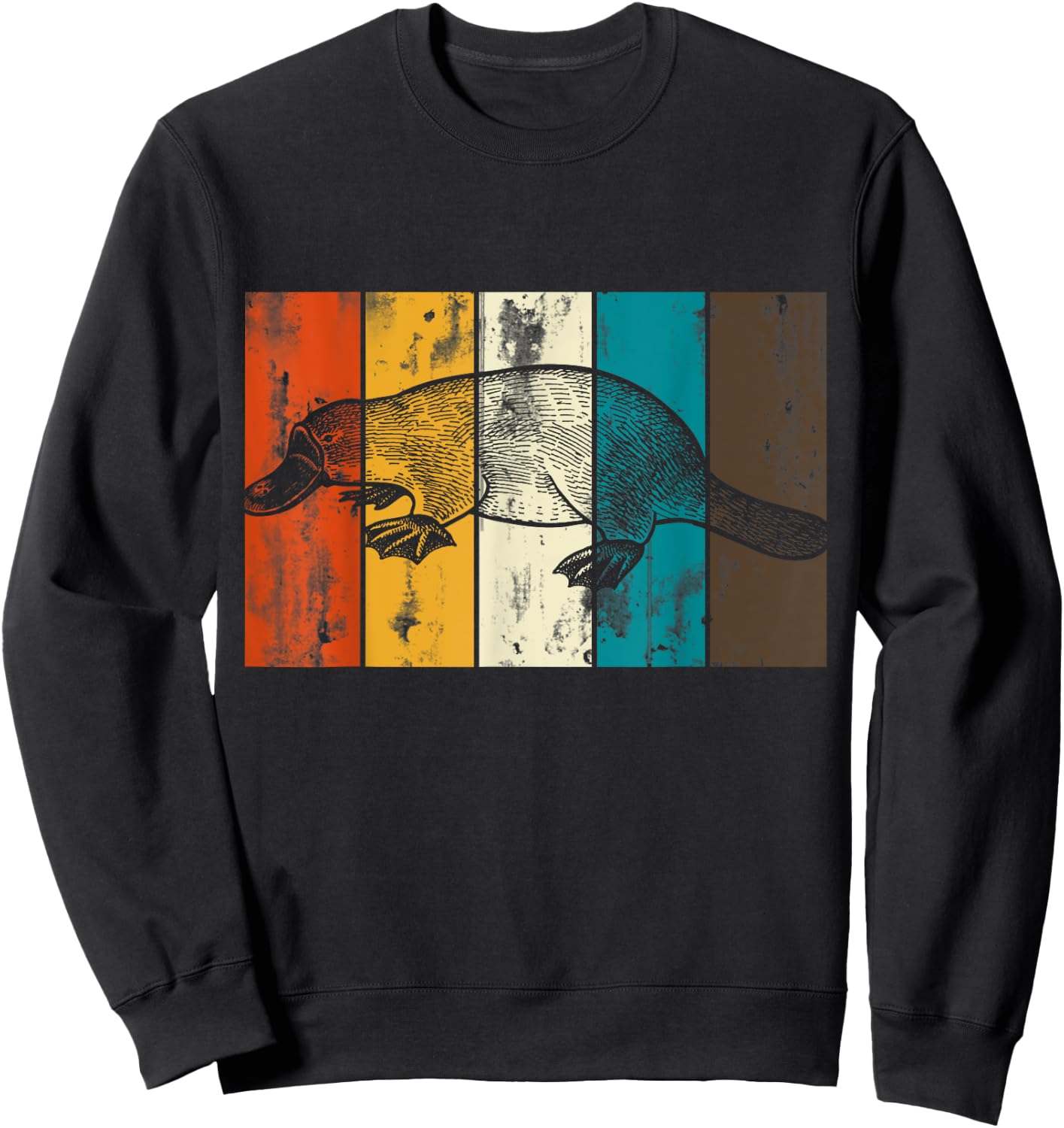 Retro Platypus Sweatshirt - Sweatshirt | Black