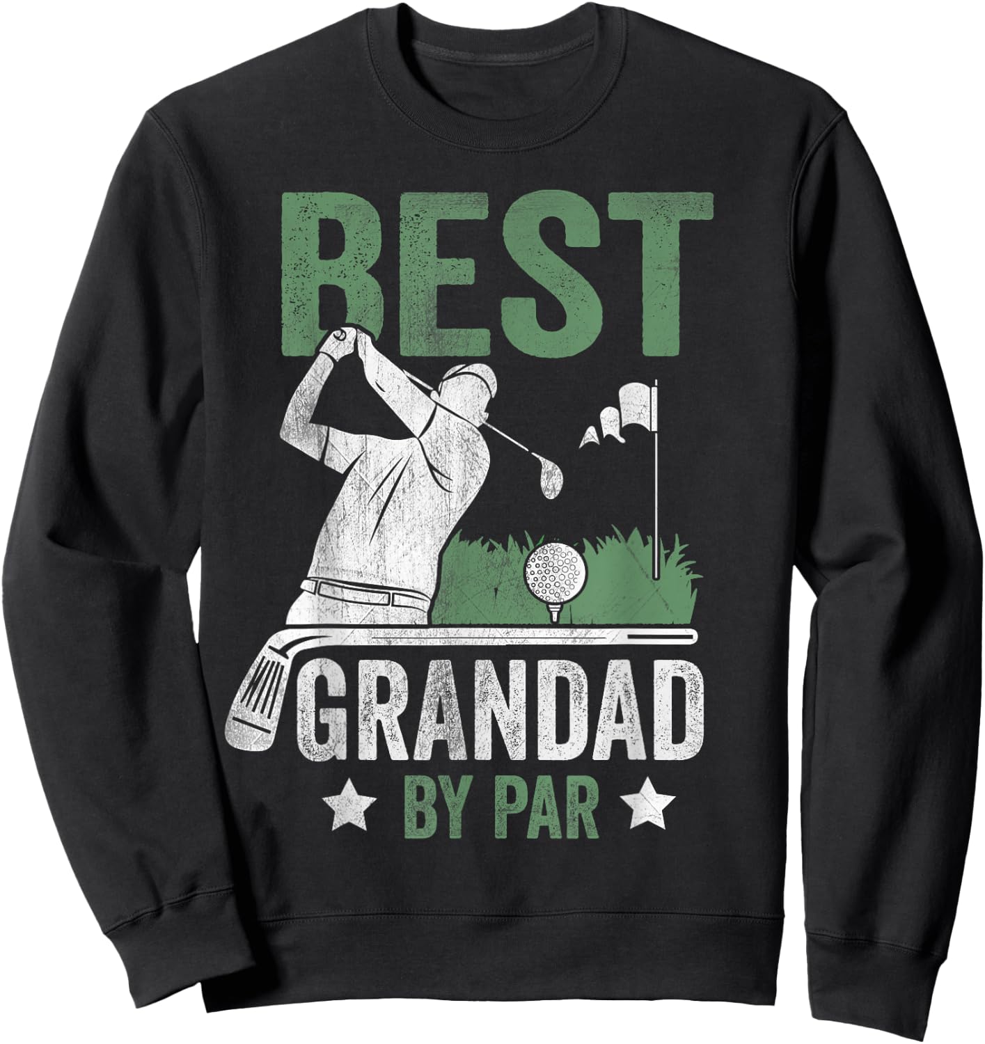 Best Grandad By Par Father's Day Golf Gift Sweatshirt - Sweatshirt | Black