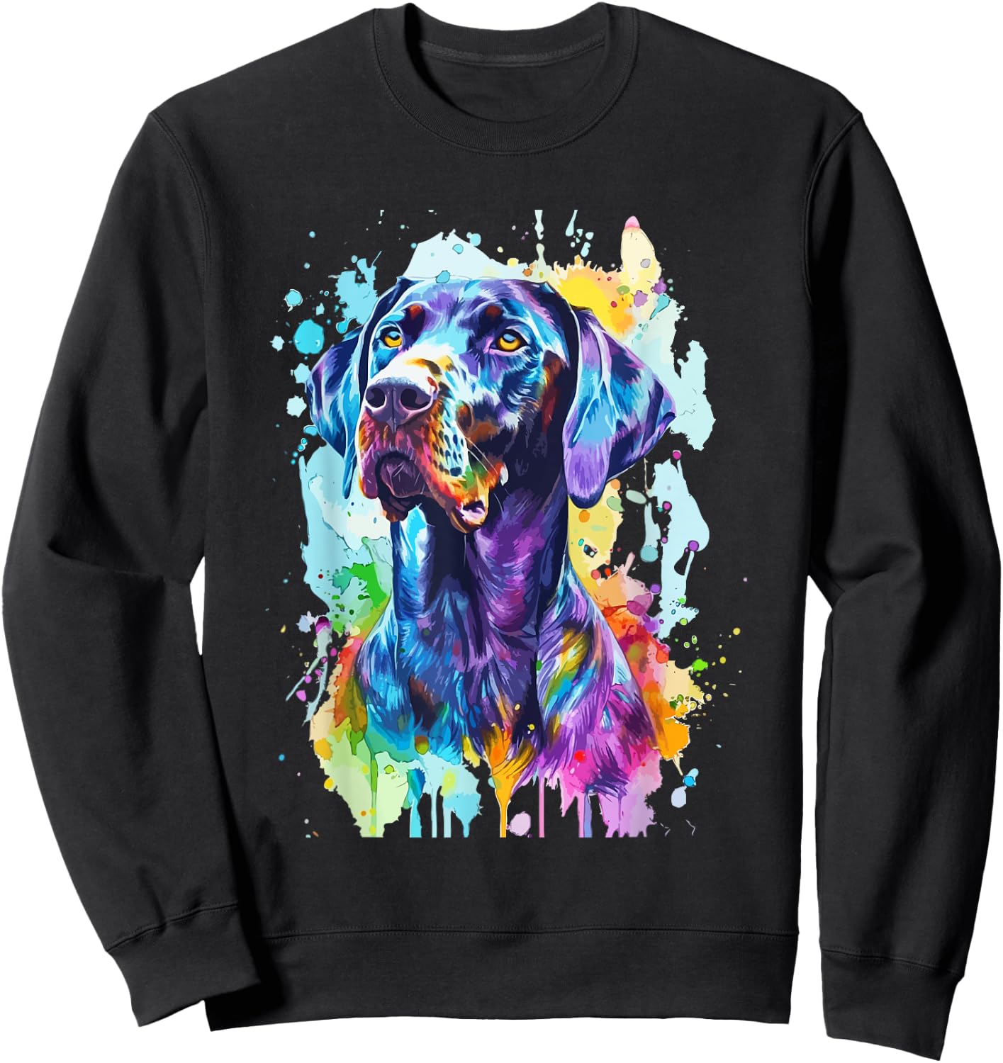 German Shorthaired Pointer Lovers Pop Art German Pointer Sweatshirt - Sweatshirt | Black