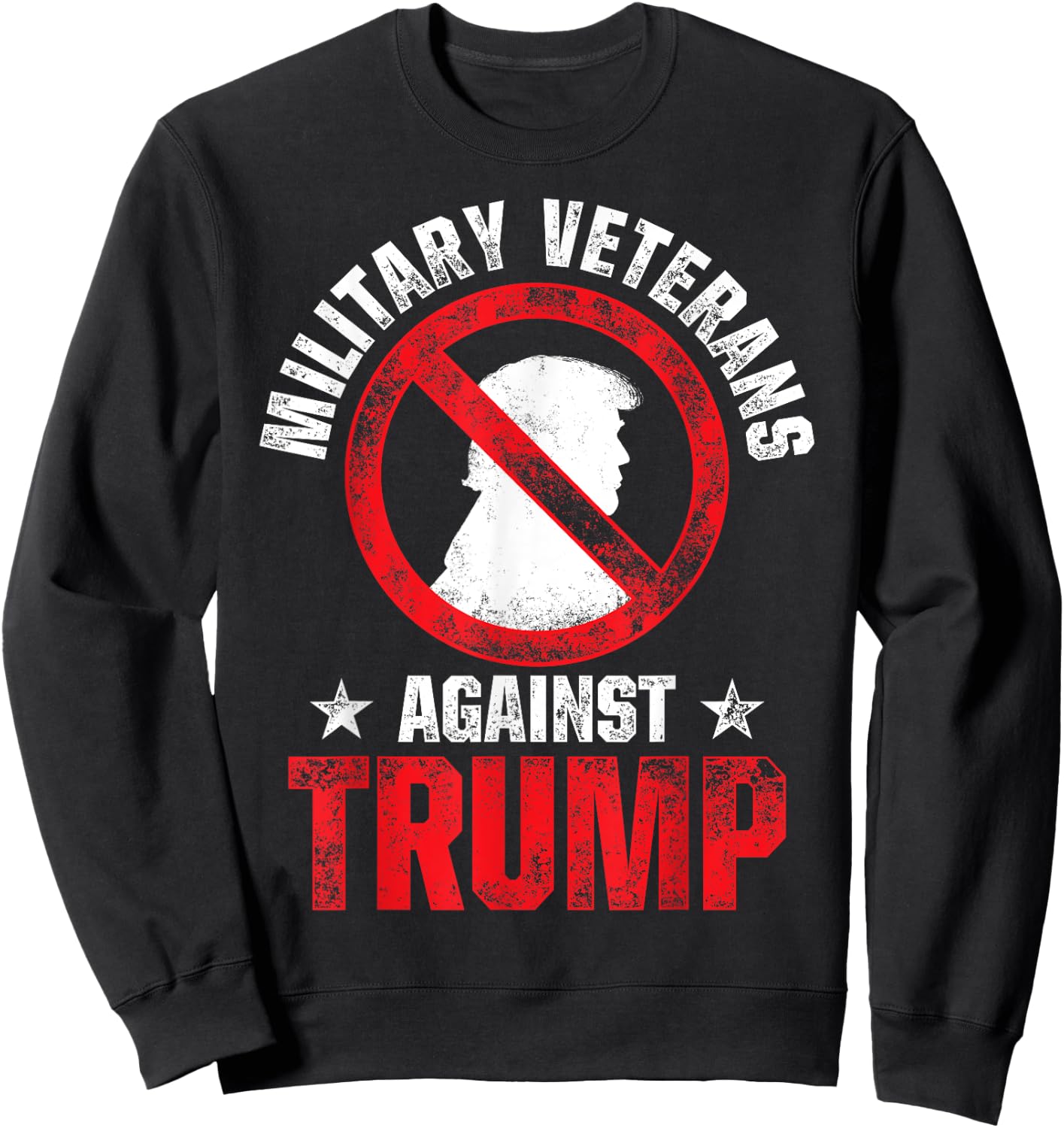 Military Veterans Against Trump 2020 No USA Election Sweatshirt - Sweatshirt | Black