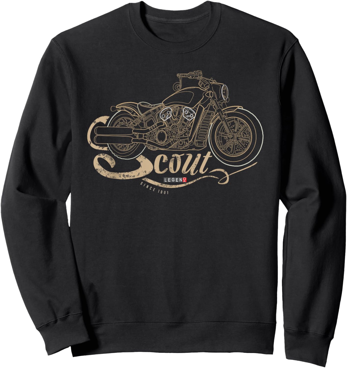 Motorcycle Scout Sweatshirt - Sweatshirt | Black