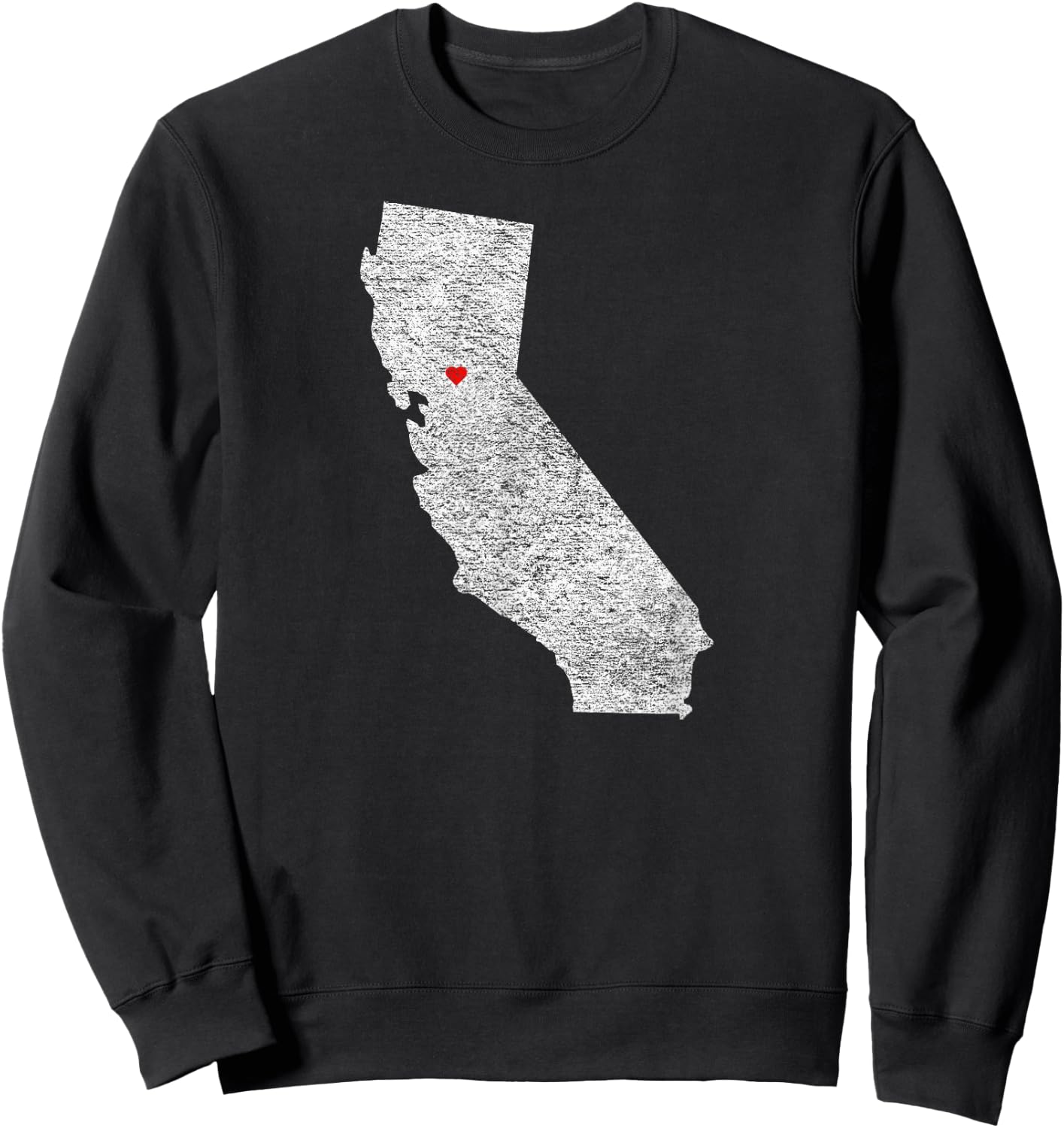 Sacramento California Love Heart Nor Cal Sac Capital Sweatshirt - Sweatshirt | Black
