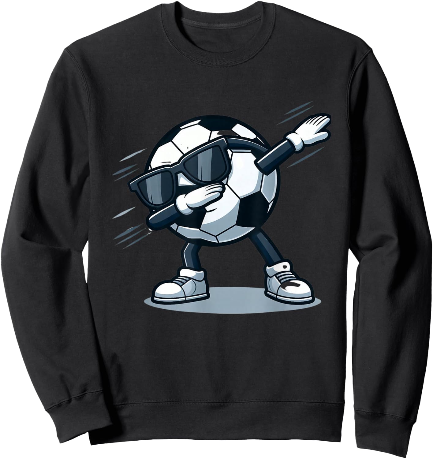 Dabbing Soccer Ball Shirt Funny Boys Men Women Sports Player Sweatshirt - Sweatshirt | Black