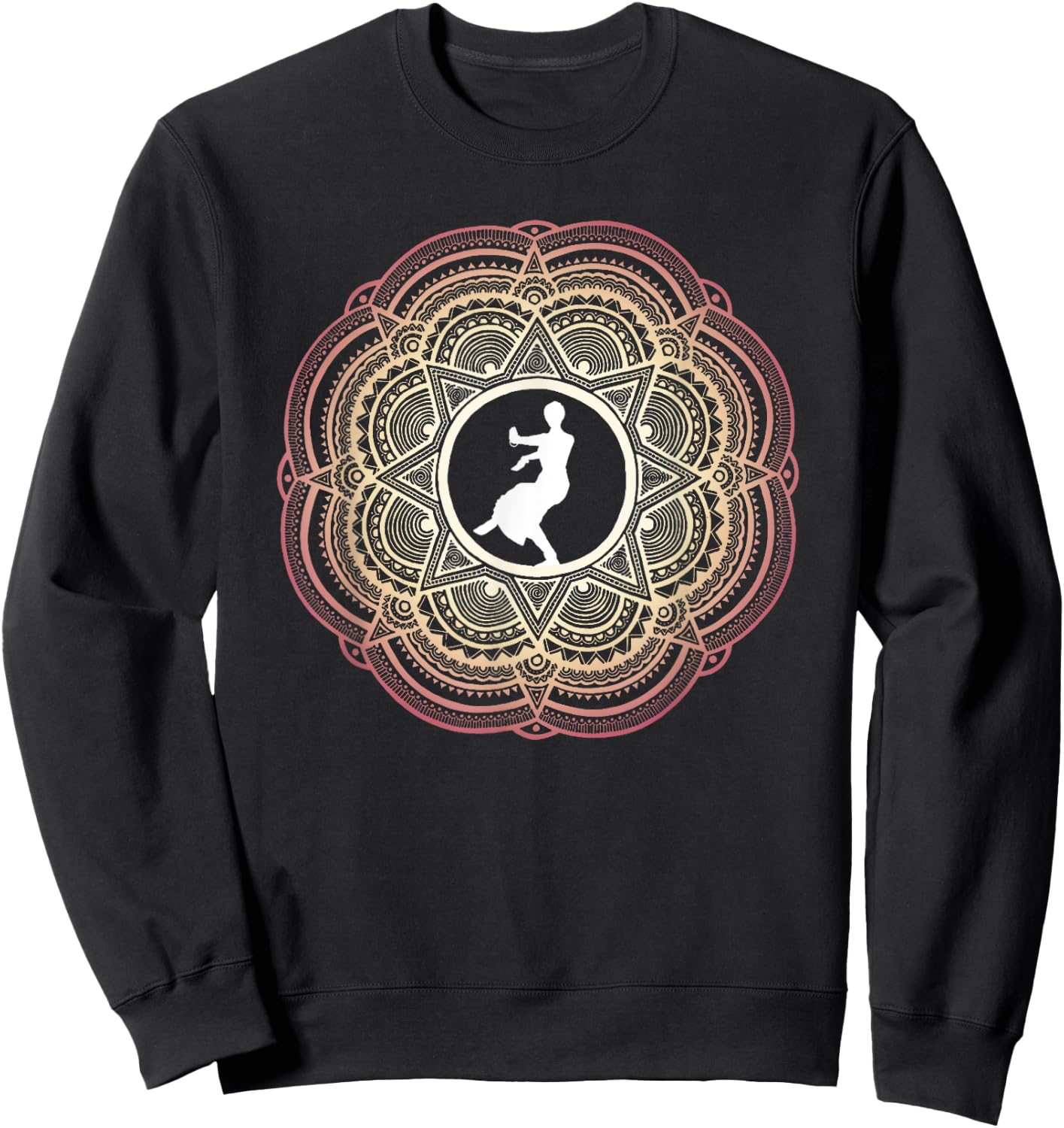 Indian Classical Dance - Mandala Design Sweatshirt - Sweatshirt | Black