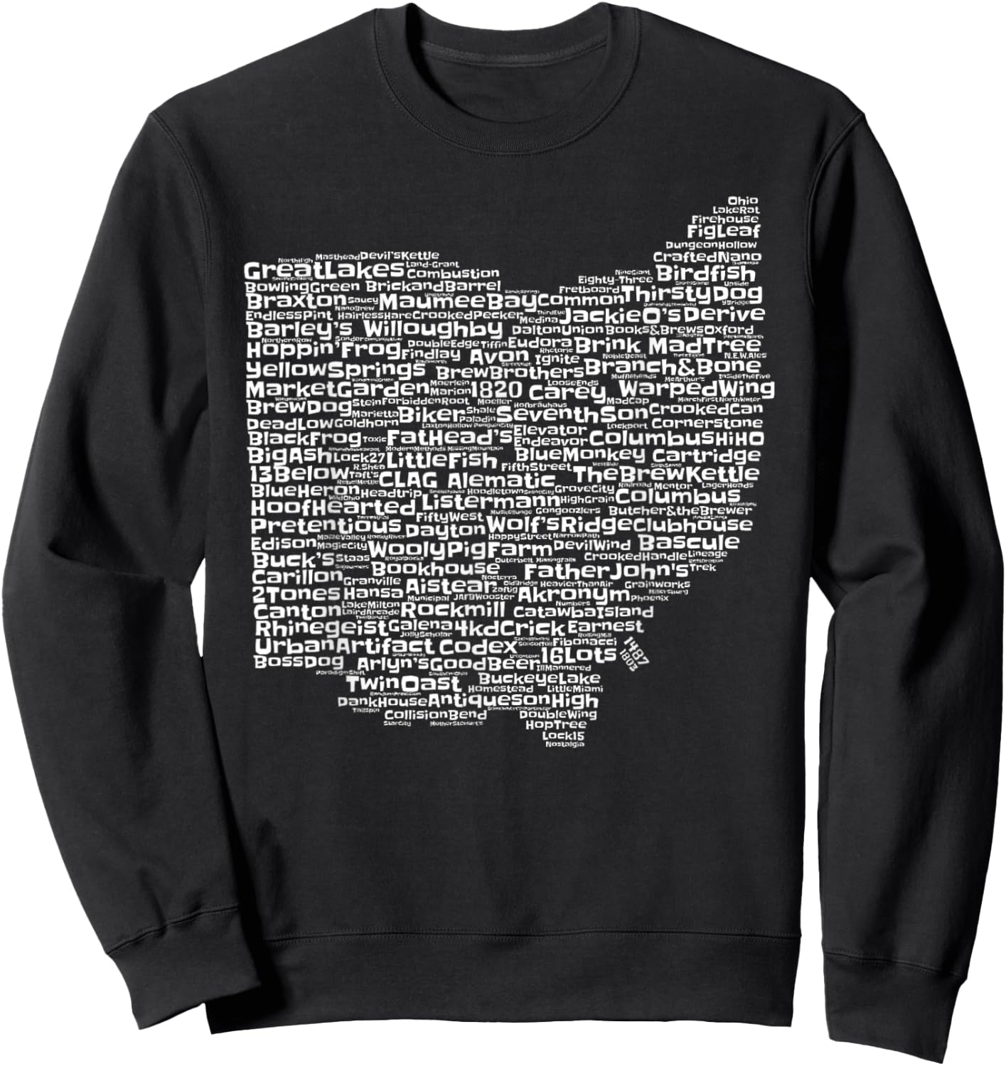 Drink Local Ohio Breweries Sweatshirt - Sweatshirt | Black