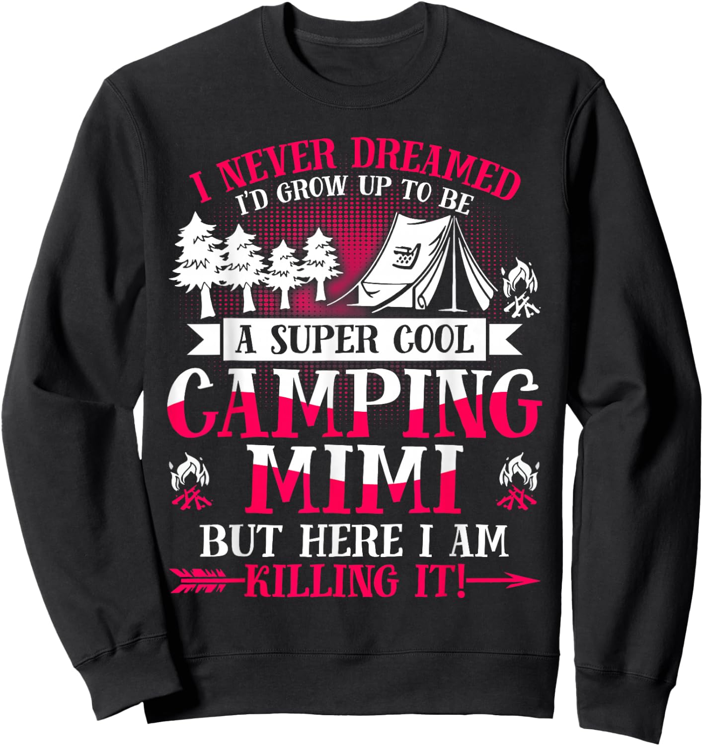 Camping Mimi Supper Cool Mimi Summer Holiday Sweatshirt - Sweatshirt | Black