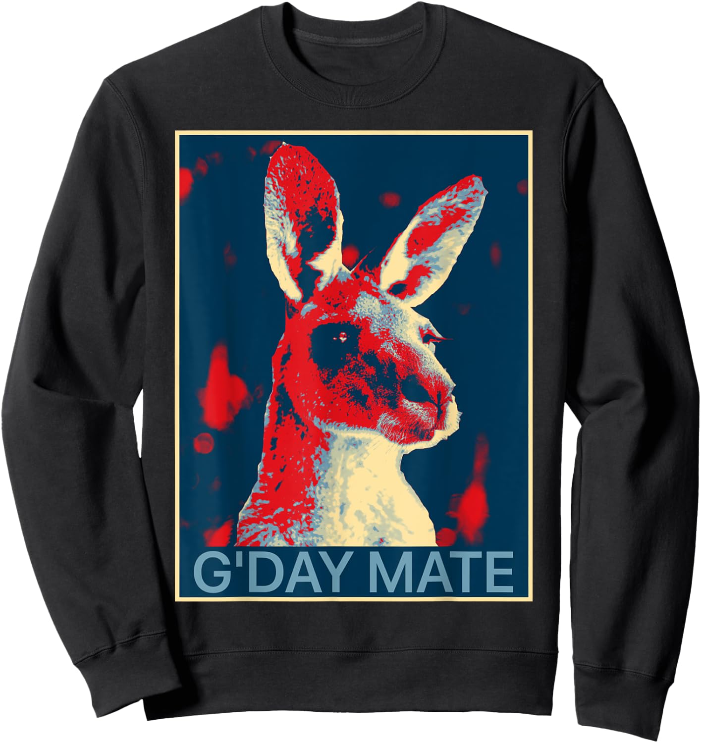 Australia G'Day Mate Shirt Funny Kangaroo Australian Symbol Sweatshirt - Sweatshirt | Black