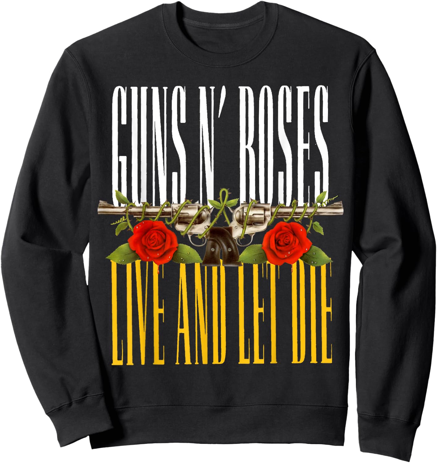 Official Guns N' Roses Live and Let Die Sweatshirt - Sweatshirt | Black