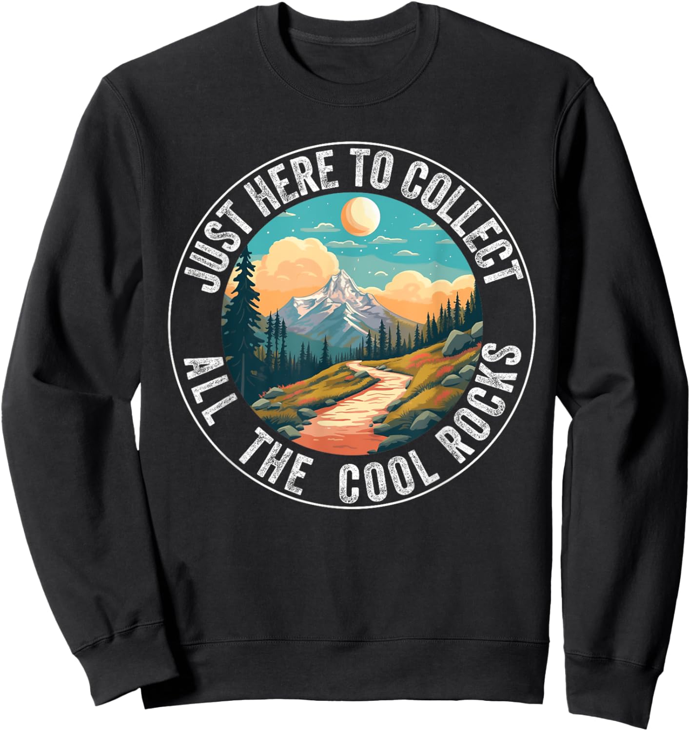 Rock Collector Hunting Men Women Stones Geology Rockhound Sweatshirt - Sweatshirt | Black