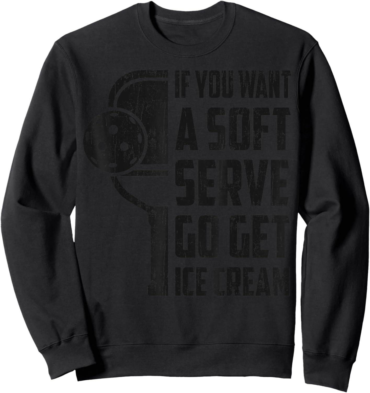 Funny Pickleball-Shirt Player Paddleball Lover Graphic Sweatshirt - Sweatshirt | Black