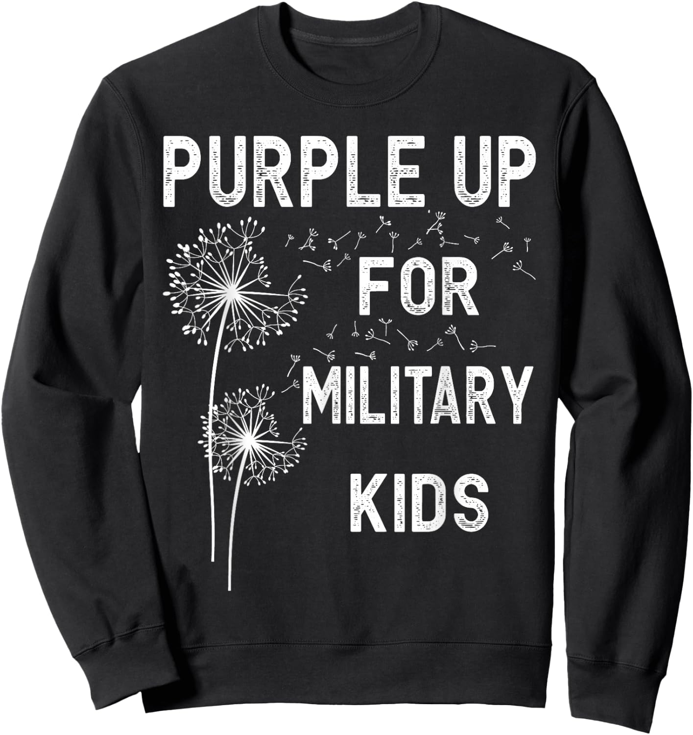 Purple Up for Military Kids - Month of The Military Child Small Sweatshirt - Sweatshirt | Black