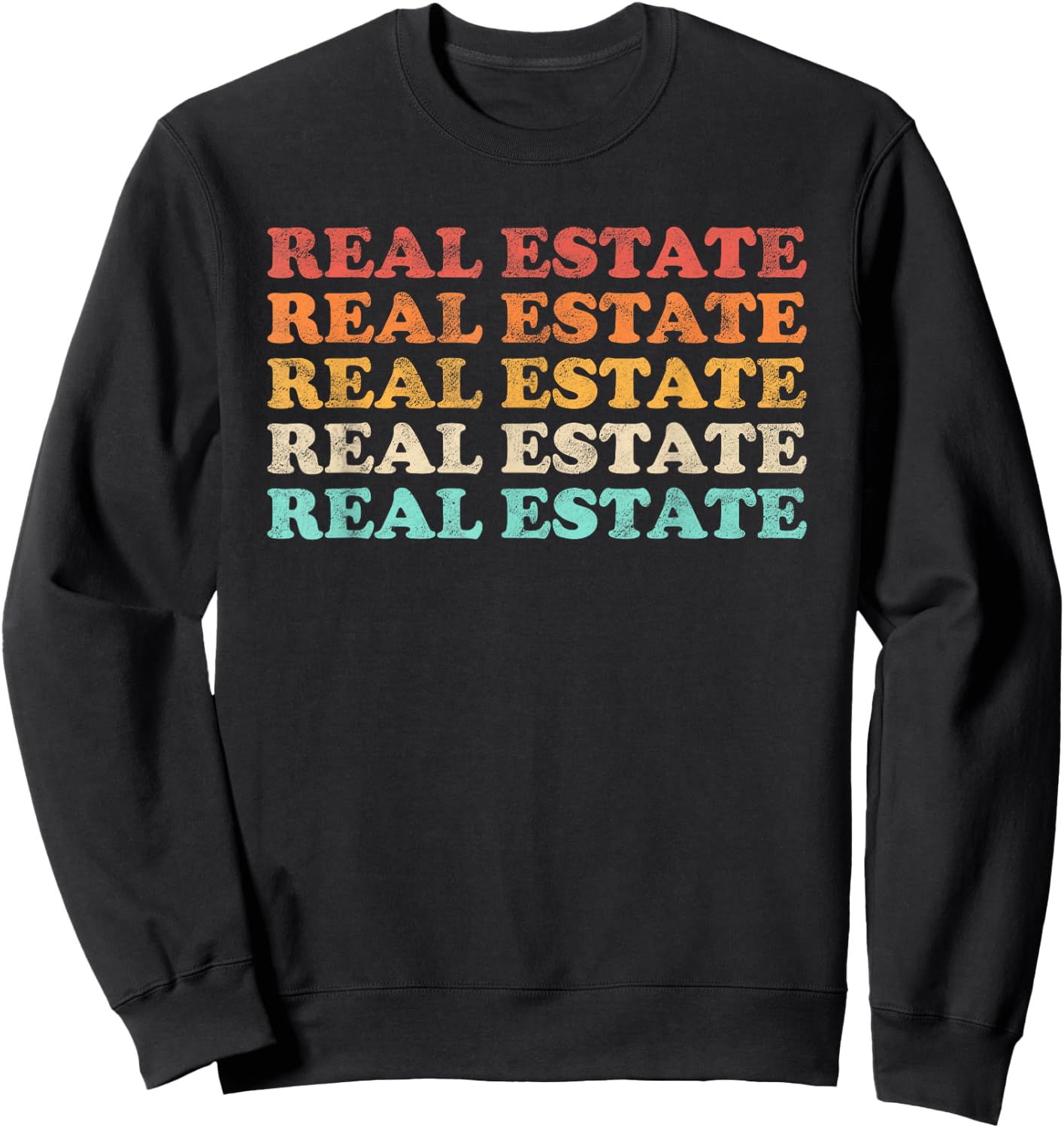 Retro Real Estate Sweatshirt - Sweatshirt | Black