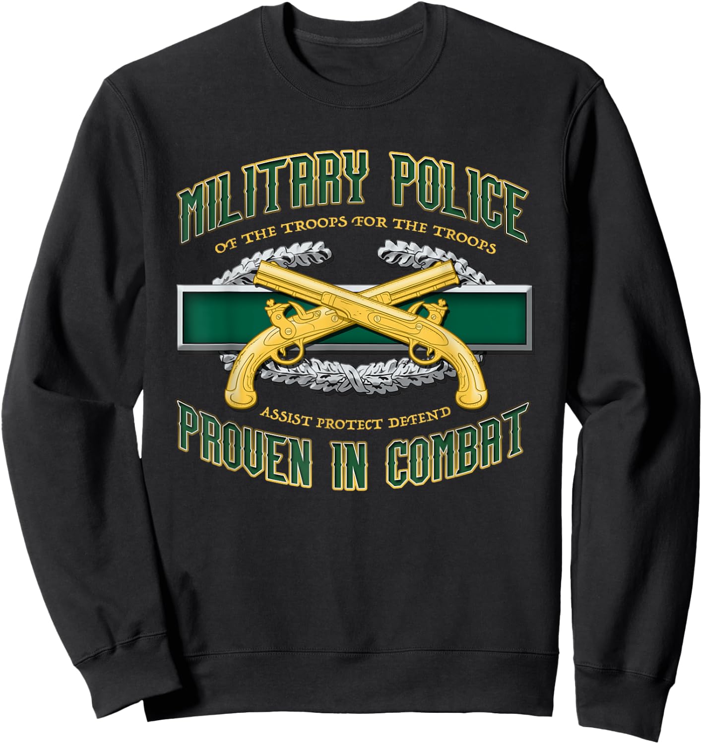 Military Police Proven In Combat Sweatshirt - Sweatshirt | Black
