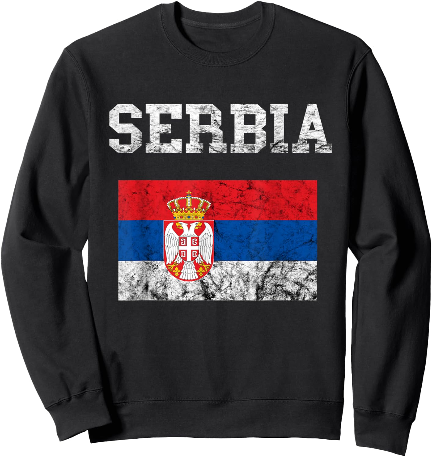 Serbia Serbian Flag Srbija Serbs Roots Serbian Pride Sweatshirt - Sweatshirt | Black