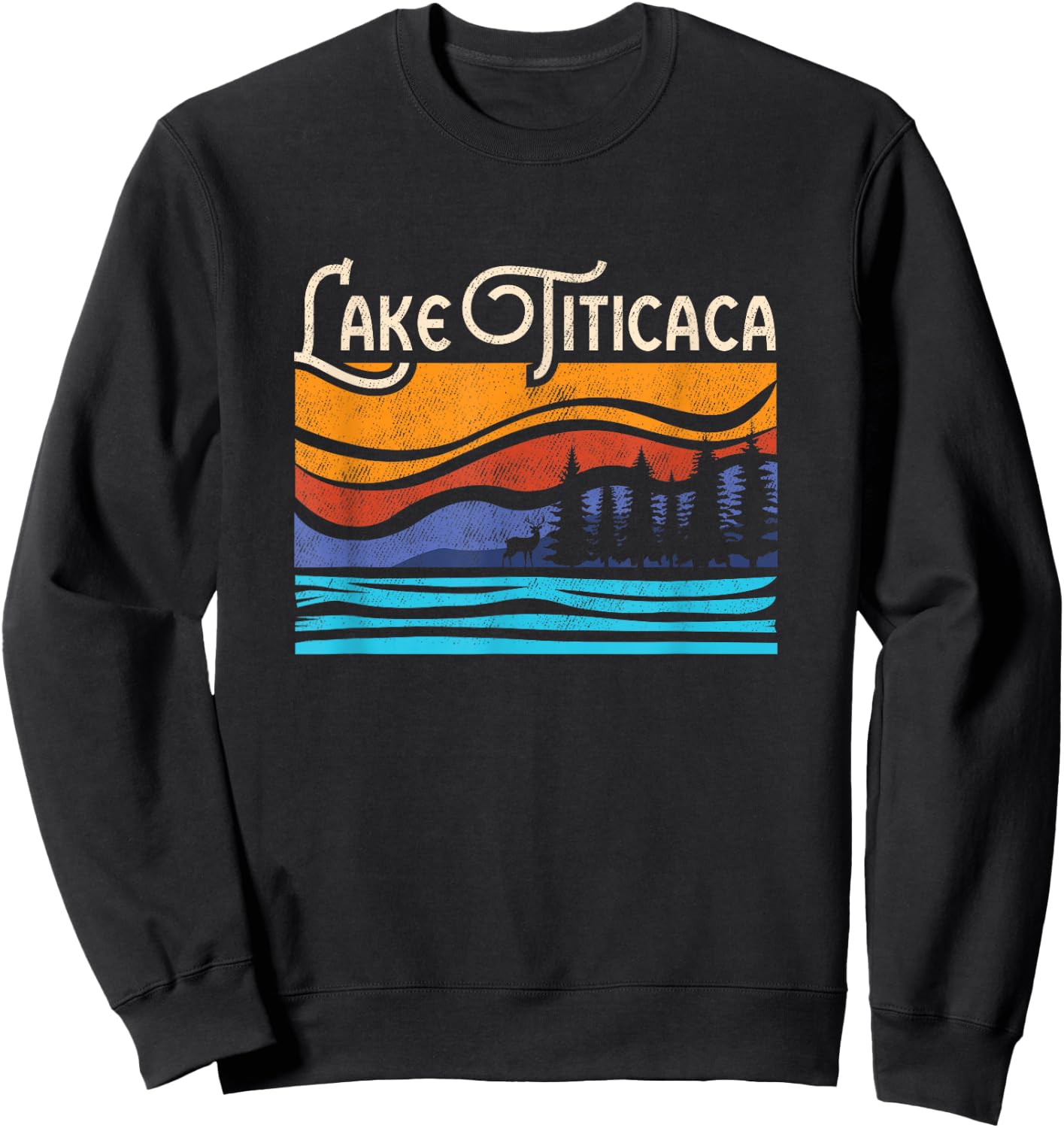 Funny Titicaca Lake Titty Cocoa Holiday Beach Sweatshirt - Sweatshirt | Black