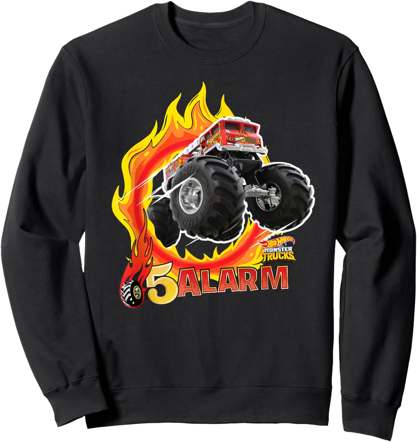 Hot Wheels Monster Trucks - 5-Alarm Sweatshirt - Sweatshirt | Black