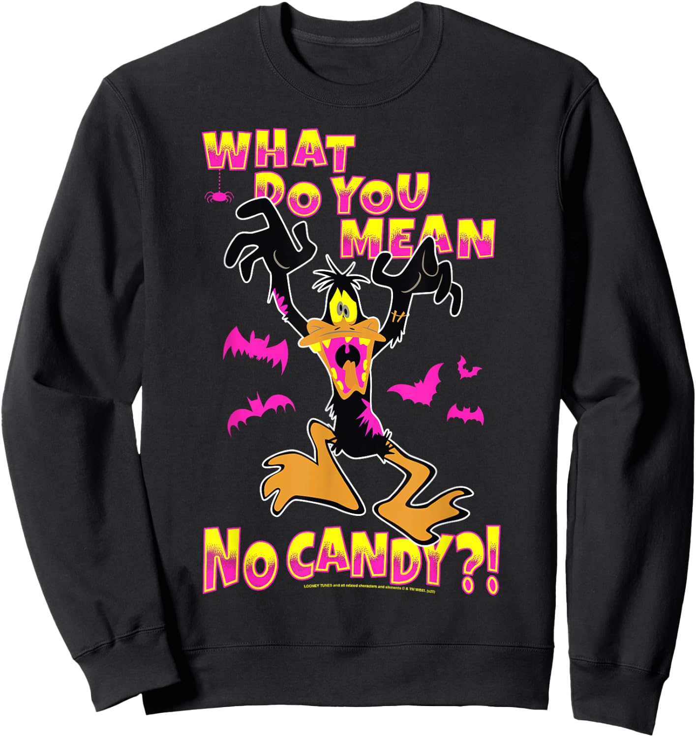Looney Tunes Daffy No Candy Halloween Sweatshirt - Sweatshirt | Black