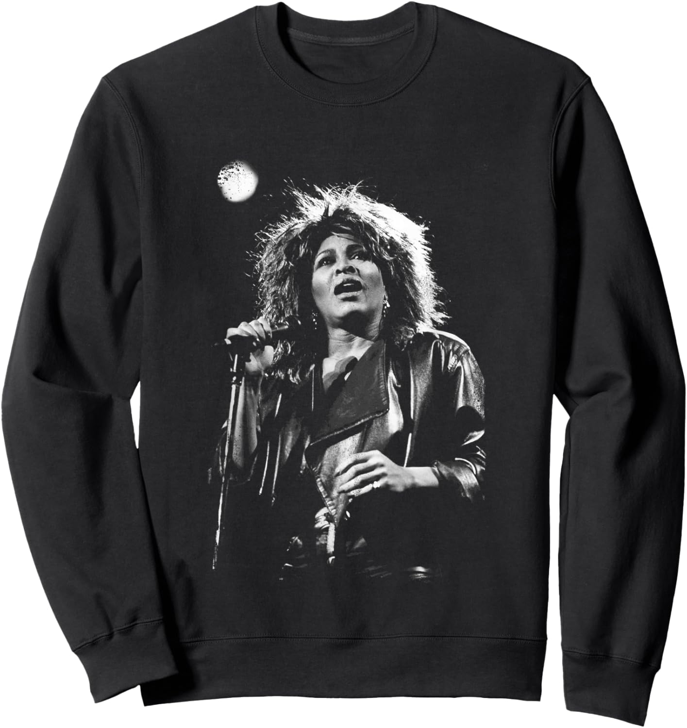 Queen Of Rock N Roll Tina Turner Live B&W By Stephen Wright Sweatshirt - Sweatshirt | Black
